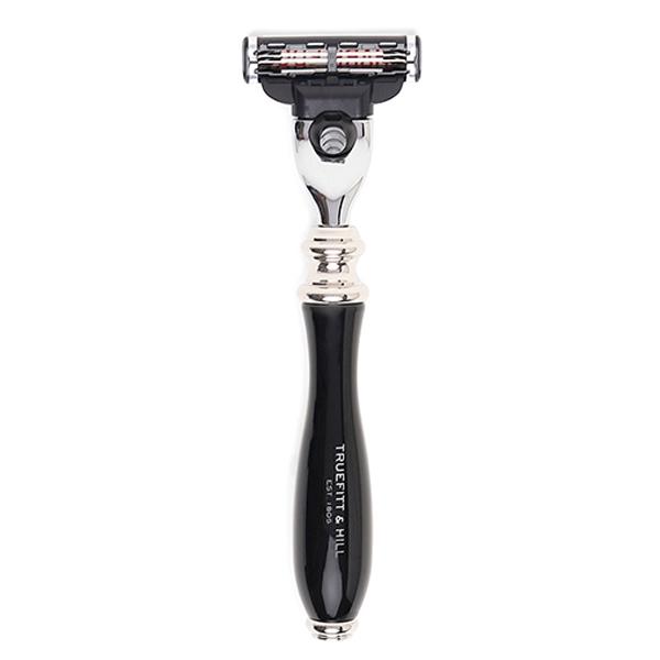 Truefitt and Hill Faux Ebony Mach 3 Shaving Razor Chrome Wellington Essential Grooming Collection For Men 1's - Razors & Cartridges