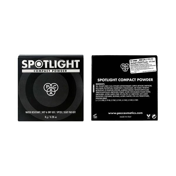 PAC Spotlight Compact Powder 07 Tan 8 gm - Compact Powder