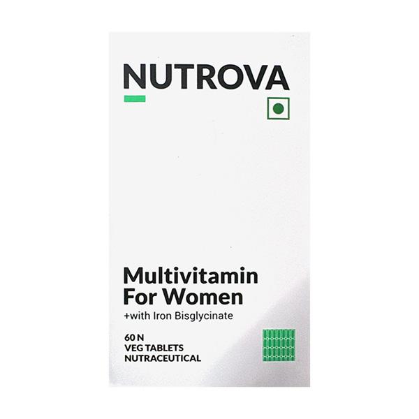 Netmeds | NUTROVA MULTIVITAMIN FOR WOMEN (VEG) Tablet 60's