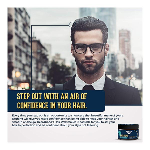 Beardhood Hair Wax - Strong Hold Extreme Bond 100 gm - Hair Gels & Waxes