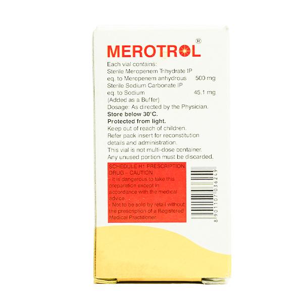 Merotrol 500mg Injection 1's - Bacterial Infections-OBL