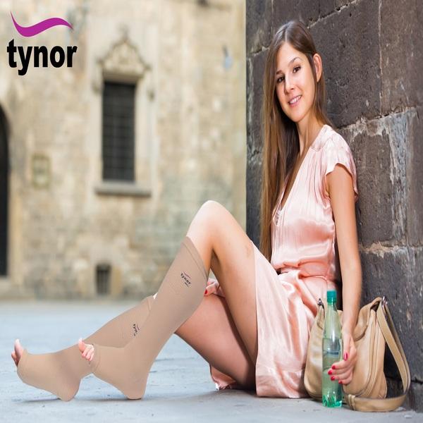 Tynor Compression Stocking Below Knee Classic (Pair) (L) (I 16) - Knee/Leg Supports