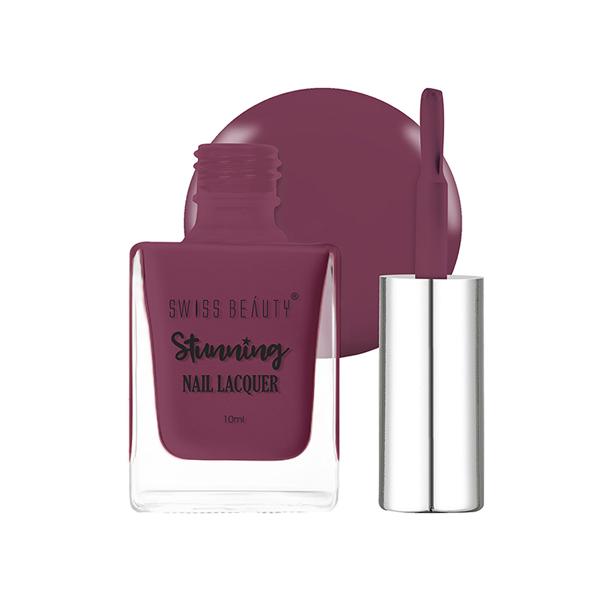 Netmeds | Swiss Beauty Stunning Nail Lacquer Shade - F1037349 - Winery 10 gm