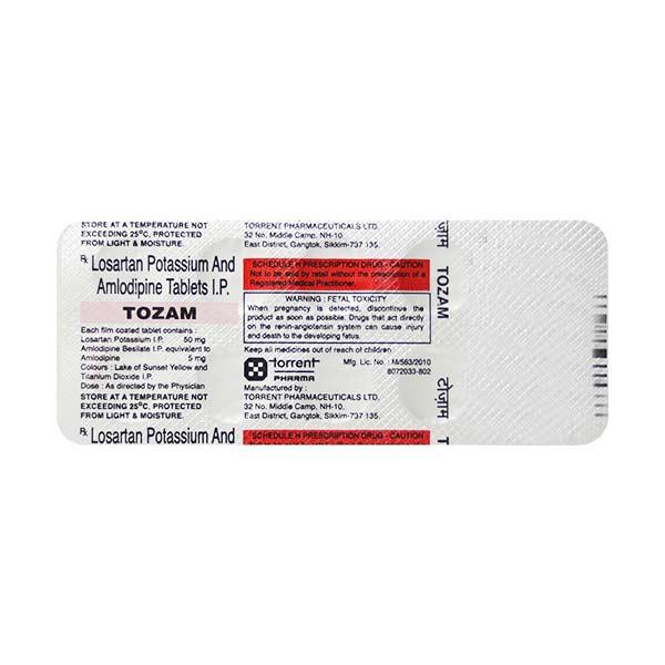 Tozam Tablet 10'S - Hypertension-Cal