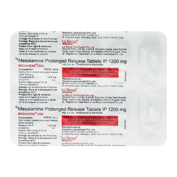 Netmeds | Mesahenz 1200mg Tablet 10'S