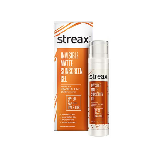 Netmeds | Streax Invisible Matte Gel Sunscreen SPF 50 PA+++, spf 50 , dry skin & combination skin 50 g