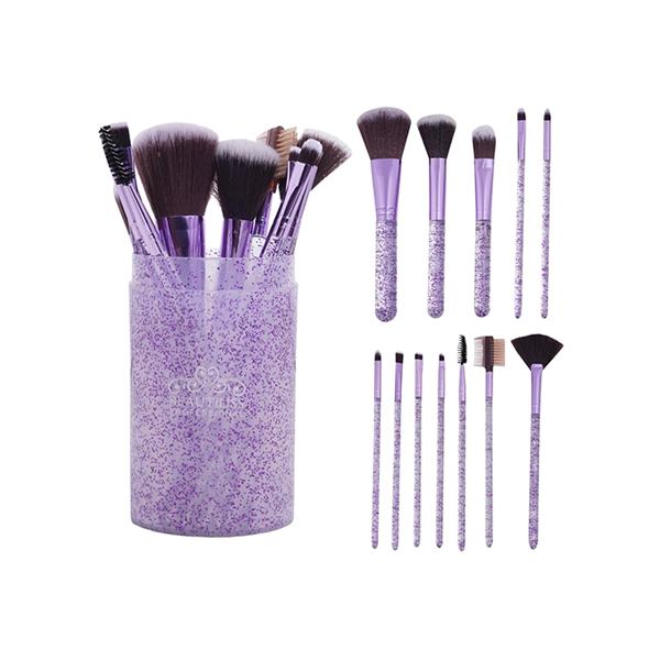 Netmeds | Beautiliss Professional Glitter Dust Makeup Brush with shimmer storage case 12's