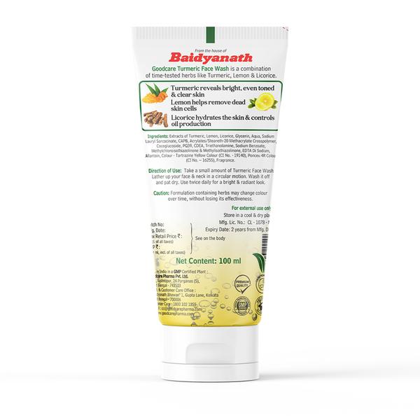 Goodcare Turmeric Face Wash - Haldi Lemon Licorice 100 ml - Personal Care (Ayush)