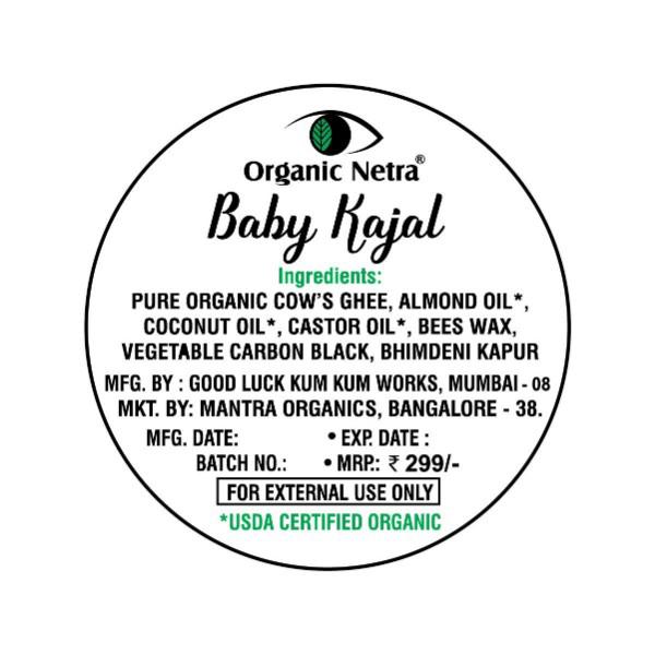 Organic Netra Premium Baby Kajal 8 gm - Baby Grooming