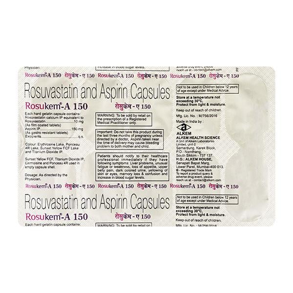 Rosukem A 150mg Capsule 10'S - High Cholesterol-Dys