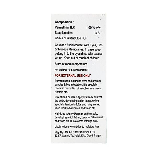 PERMAX Soap 75gm - Scabies-Toa