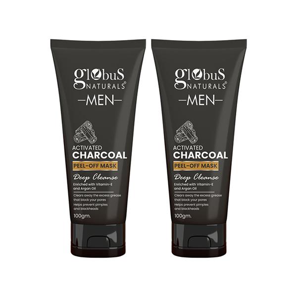 Globus Naturals Anti Pollution & Anti Acne Charcoal Peel Off Mask, 100gm each 2's - Masks & Peels