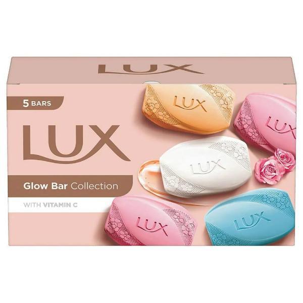 Lux Glow Bar Collection With Vitamin C Bathing Bar (Pack of 5 x 150 g) - Soaps