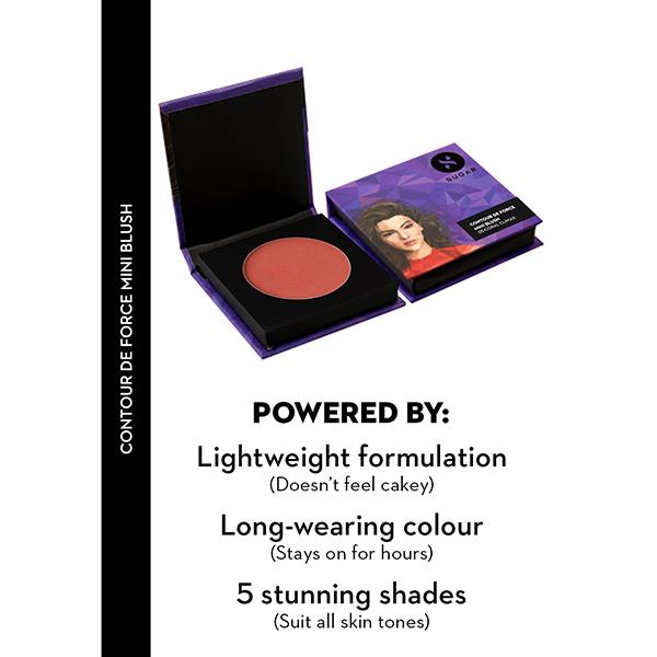 Sugar Cosmetics Contour De force Mini Blush - 02 Pink Pinnacle + Contour De force Mini Highlighter - 02 Gold Glory 1's - Highlighters & Illuminators