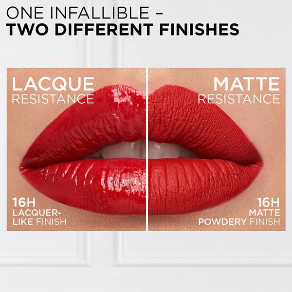 Loreal Paris Infallible Laque Resistance Lacquer-Like Shine, 16H Longwear, 520 Berry Bordeaux 4 ml - Liquid Lipsticks