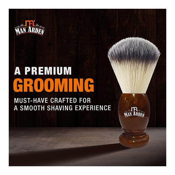 Man Arden Premium Shaving Brush - Uniquely Handcrafted, Exfoliating Action 1's - Shaving Brushes
