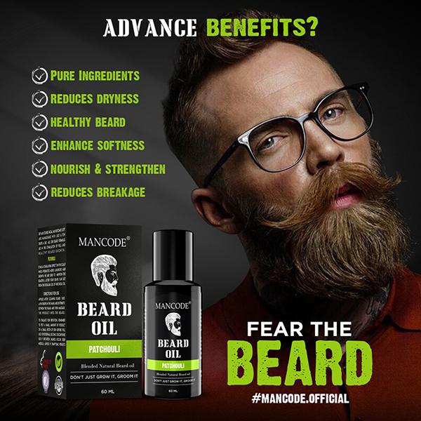Mancode Beard Oil -Patchouli 60 ml - Beard Oil