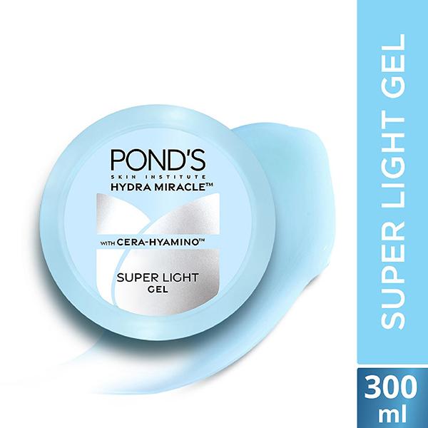 Netmeds | Ponds Super Light Gel Oil-Free Moisturizer with Cera-Hyamino - 300gm