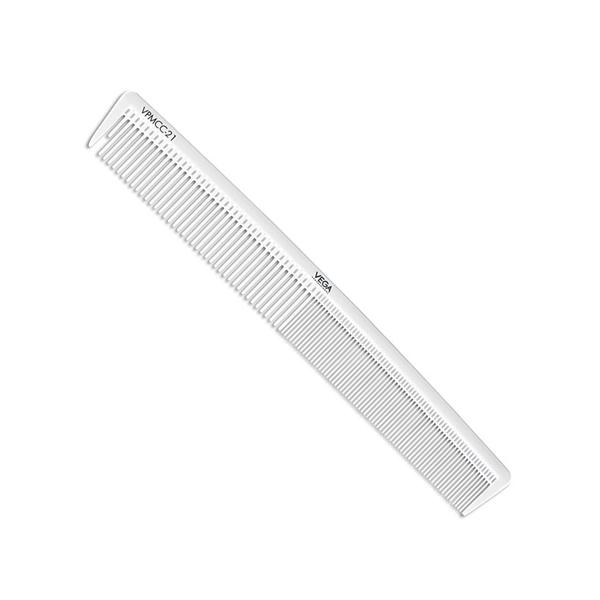 Netmeds | Vega Professional Cutting Comb 7.25' (Carbon Anti-Static White Line Hair Comb) (VPMCC-21) 1's