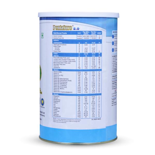 PentaSure 2.0 High Protein High Calorie Powder - Vanilla Flavour 400 g - Daily Health Drinks