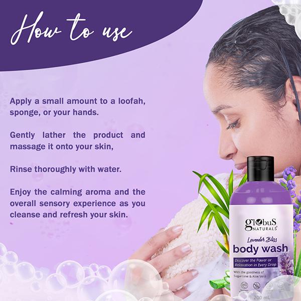 Globus Naturals Lavender Body Wash 200 ml - Creams, Lotions & Oils