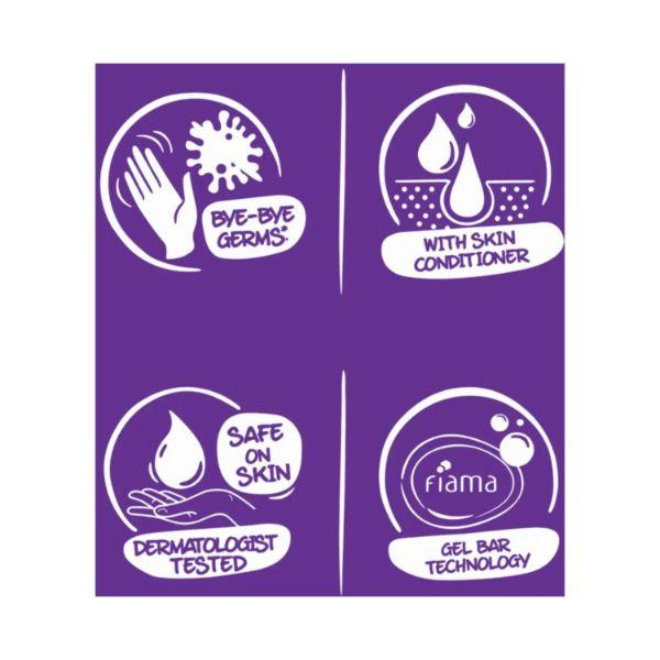 Fiama Gel Bar Blackcurrant And Bearberry, 125g each 6's - Soaps