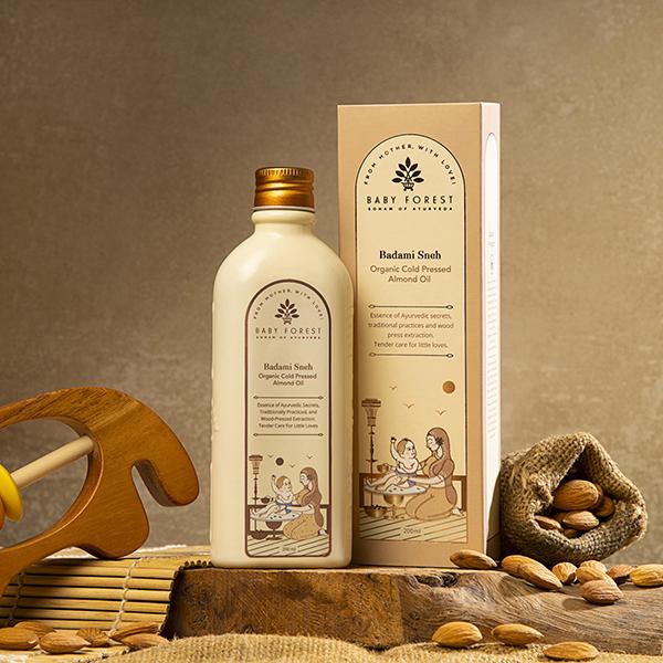 Baby Forest Badami Sneh- Organic Cold Pressed Almond Oil 200 ml - Creams, Lotions & Oils