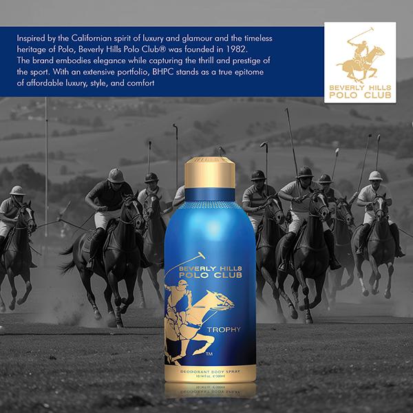 Beverly Hills Polo Club Prestige Parfum Body Spray - Trophy 300 ml - Men Deodorants/Roll-Ons