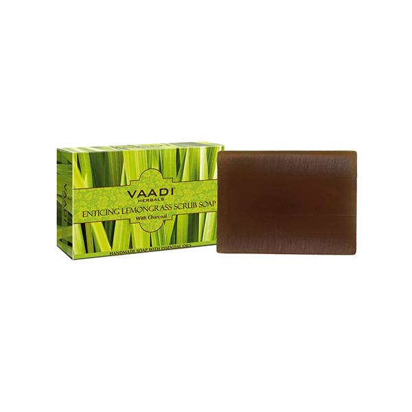 Netmeds | Vaadi Herbals Handmade Scrub Soap - Enticing Lemongrass 75 gm