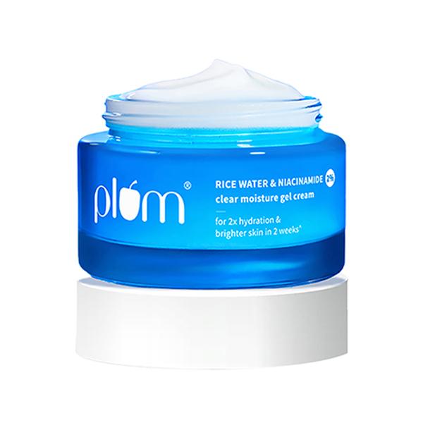 Plum 2% Niacinamide & Rice Water Daily Brightening Gel Face Moisturizer For Oil-Free, Non-Sticky Hydration 50 gm