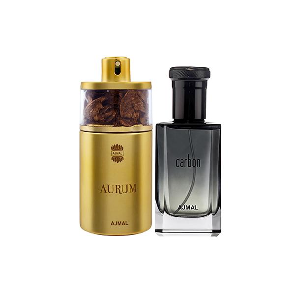 Ajmal Aurum EDP Fruity Floral Perfume And Carbon EDP Citrus Spicy Perfume 175 ml - Perfumes (Edt/Edp)