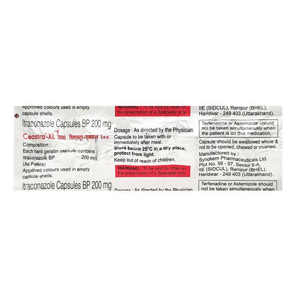 Ceastra XL 200mg Capsule 7'S - Fungal Infections-Anf