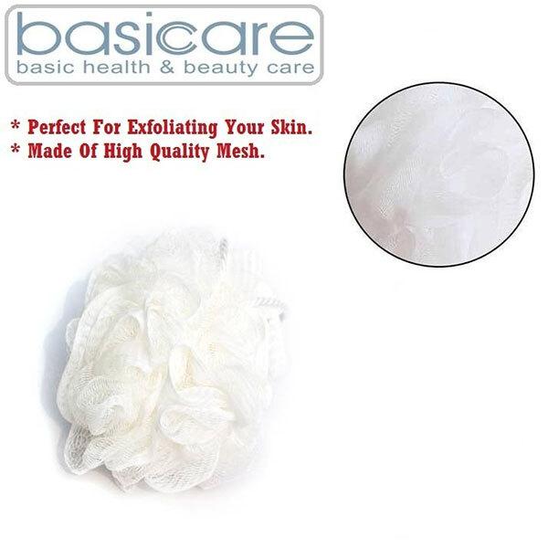Basicare Bath Sponge with nylon rope-White 1's - Loofahs & Sponges
