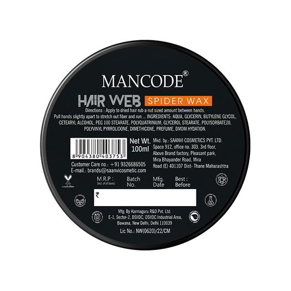 Mancode Spider Web Hair Wax 100 gm - Hair Gels & Waxes