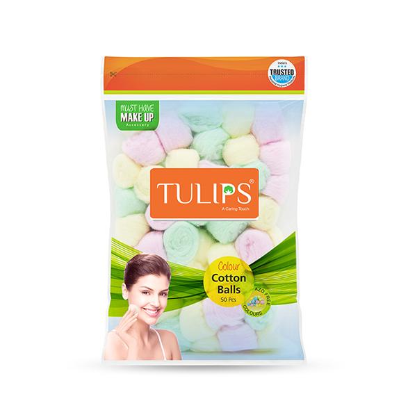 Netmeds | Tulips Cotton Balls - Colour 50's