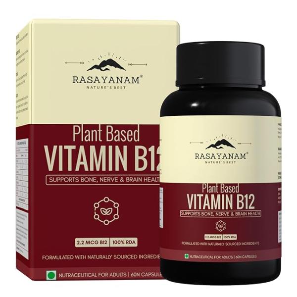 Netmeds | Rasayanam Plant Based Vitamin B12 Capsules 60 s