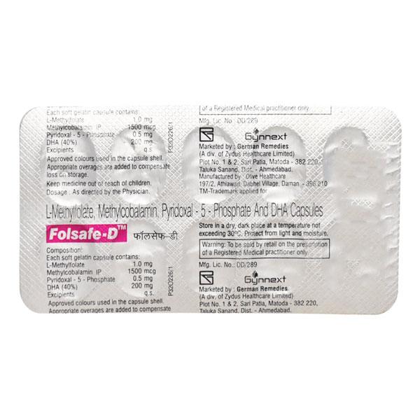 Folsafe D Capsule 10'S - Supplements-Vam