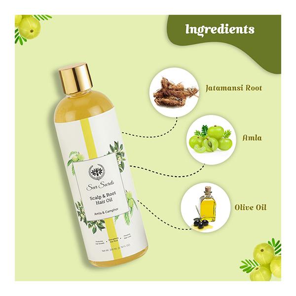 Seer Secrets Scalp & Root Hair Oil - Amla & Camphor 200 ml - Hair Oils