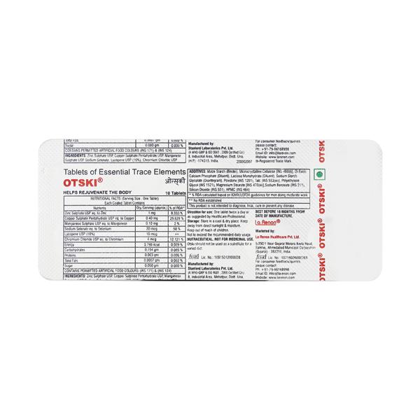 Otski Tablet 10'S - Supplements-Vam