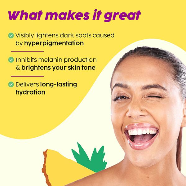 Plix The Plant Fix Pineapple Smoothie Moisturiser For Hyperpigmentation & Dark Spot Removal Unisex 30 gm - Face Moisturizers
