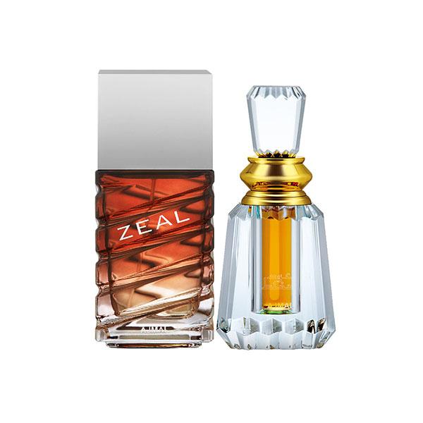 Ajmal Zeal EDP Aquatic Woody Perfume And Oudh Mukhallat Concentrated Perfume Oil Oriental Oudhy 106 ml - Perfumes (Edt/Edp)