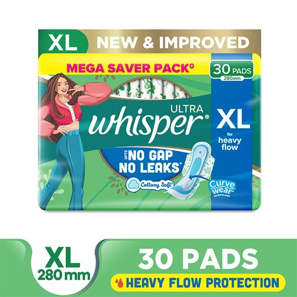 Whisper Ultra Clean Sanitary Pads (XL) 30's - Sanitary Napkins