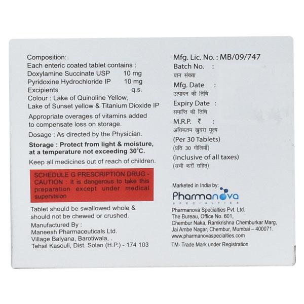 NAUVOM Tablet 30's - Vomitting/Emesis-Ant
