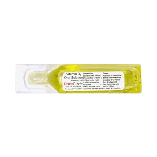 DETRIOL SUGAR FREE 60000IU Oral Solution 5ml - Supplements-Vam