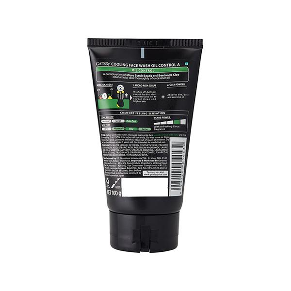 Gatsby Oil Control Clay Cooling Face Wash 100 gm - Face Washes