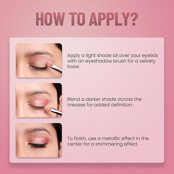 Swiss Beauty Lustre Eyeshadow Palette, Shade- Rose N Petals 5 gm - Eye Shadow Palettes