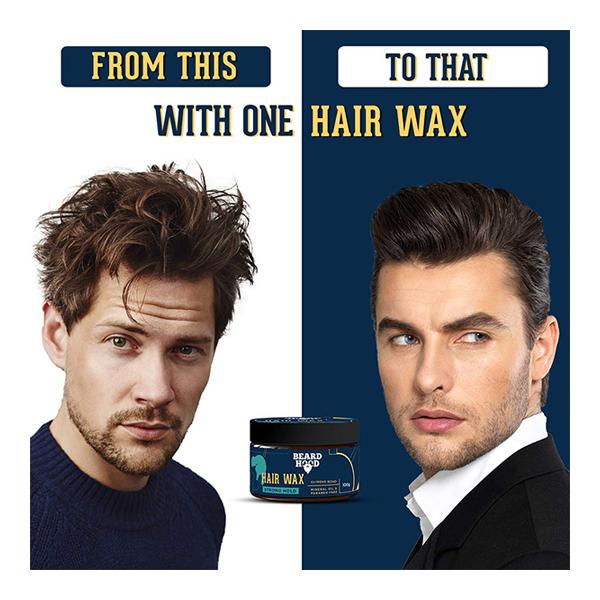 Beardhood Hair Wax - Strong Hold Extreme Bond 100 gm - Hair Gels & Waxes