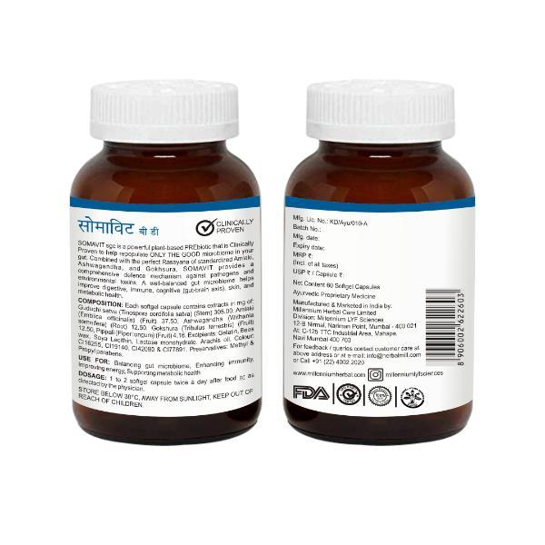 Millennium Lyf Sciences Somavit Softgels 60's - Pure Herbs