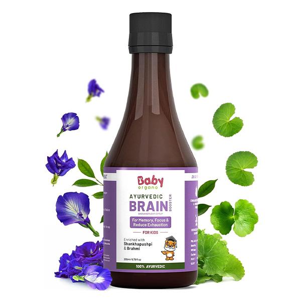 BabyOrgano Shankhpushpi & Brahmi Brain Booster Syrup for Kids 200 ml