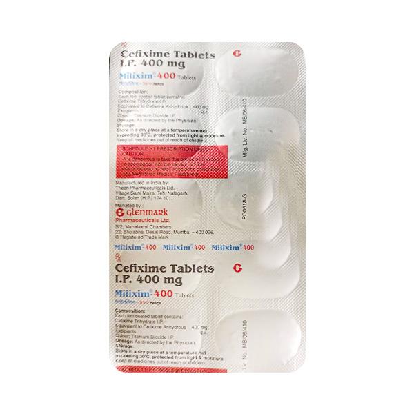 Milixim 400mg Tablet 10'S - Bacterial Infections-Cep